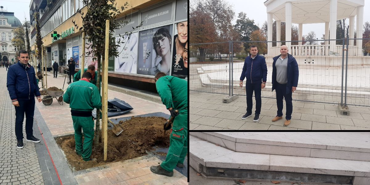 Počela sadnja stabala i sanacija paviljona. Postavit će se i kamere u centru grada!