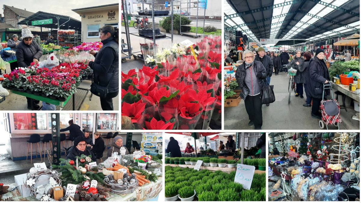[FOTO] Tri dana prije Božića gradska tržnica puna kupaca. Nema čega nema, a evo što se najviše traži…