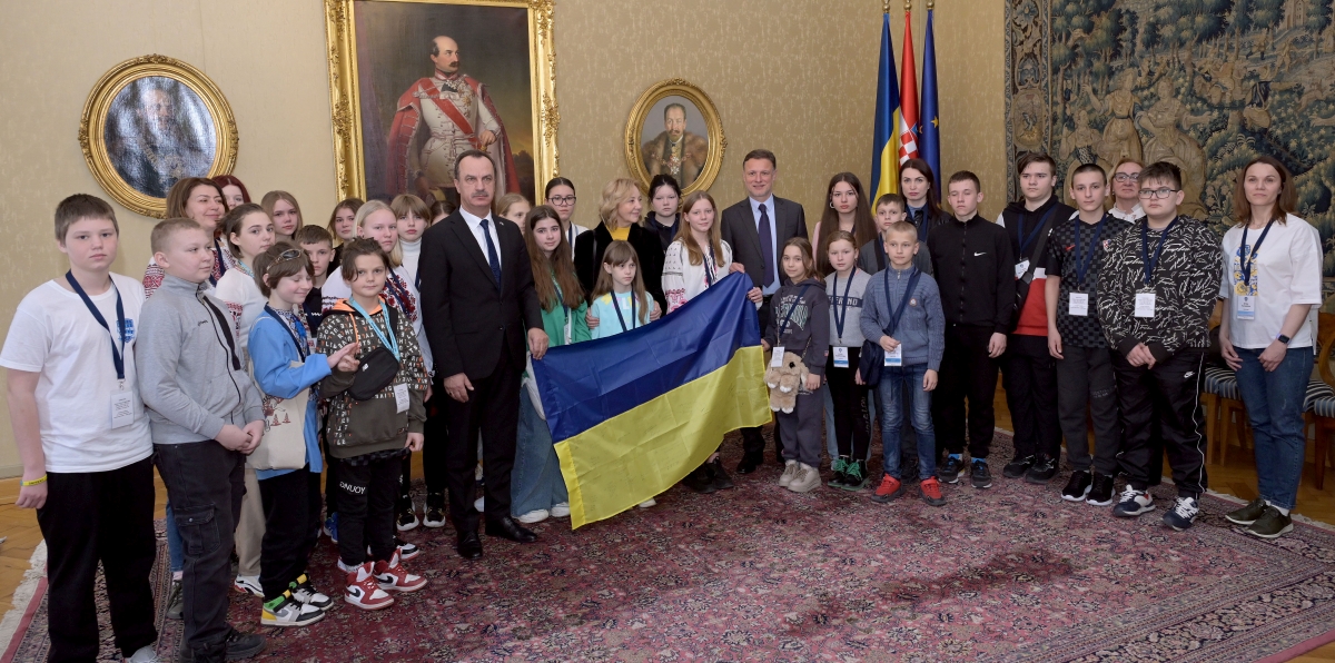 Jandroković primio djecu iz Ukrajine: Izdržite, u vašu zemlju vratit će se mir
