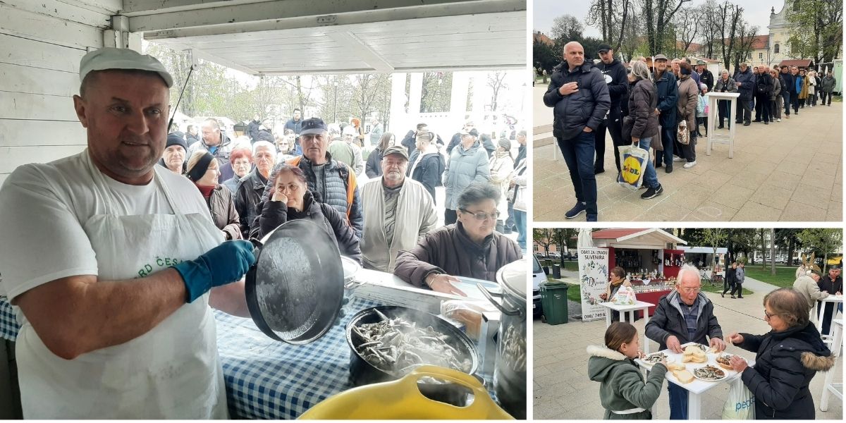 [VIDEO/FOTO] Bjelovarčani nahrlili na tisuću porcija papalina i šarana