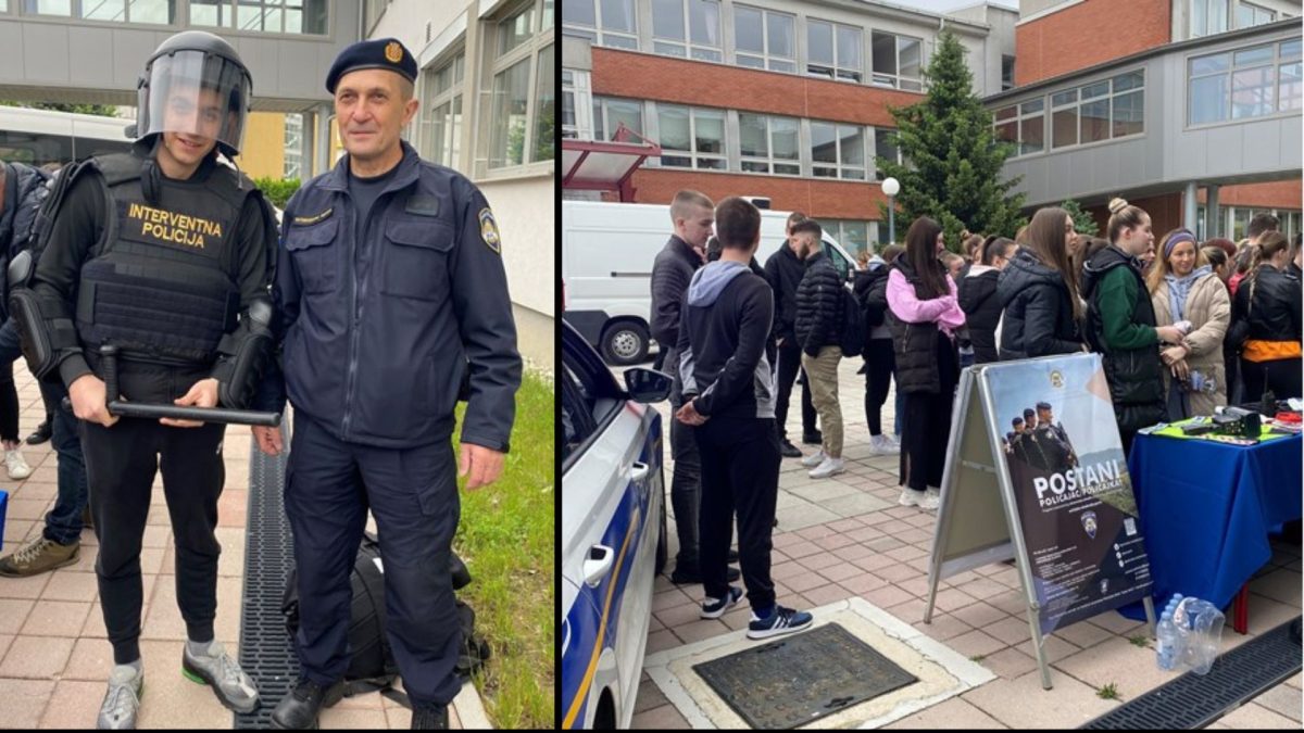 [FOTO] Policija bjelovarskim srednjoškolcima približila svoje zanimanje: 'Postanite dio plavog tima'