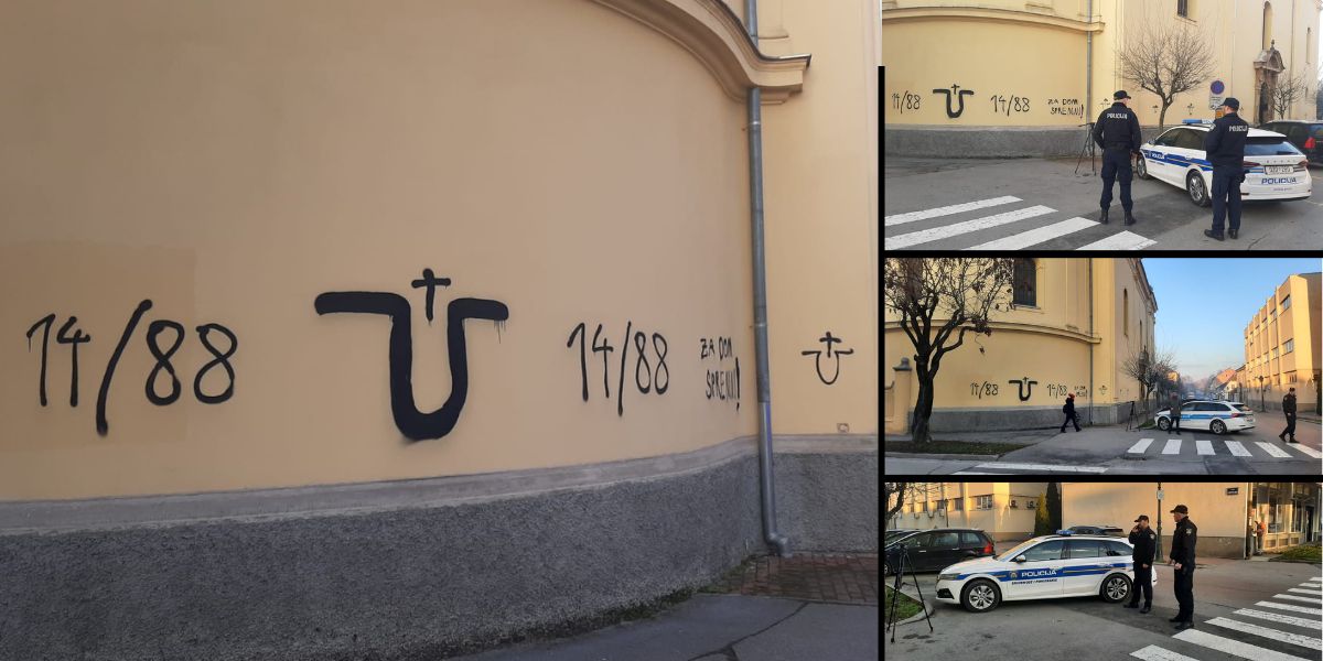 [FOTO] Pravoslavna crkva išarana ustaškim i nacističkim simbolima