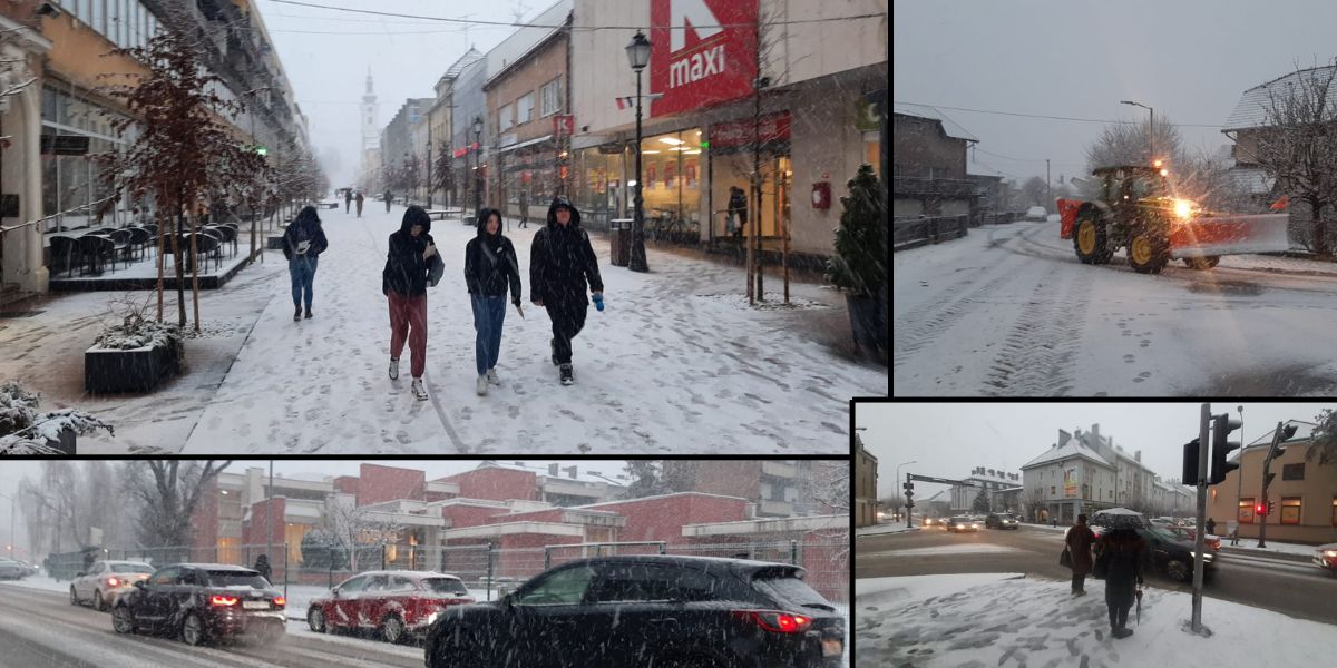 [FOTO] Snijeg zabijelio Bjelovar i većinu BBŽ-a. Ralice na terenu…