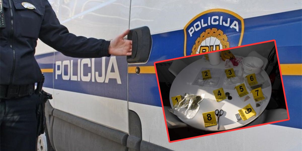 Policija u centru Bjelovara upala u stan i pronašla veliku količinu razne droge...