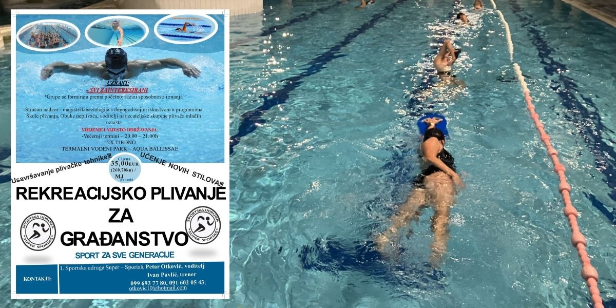 Plivanje je jedan od najzdravijih sportova, zato plivajte s daruvarskim 'supersportašima'