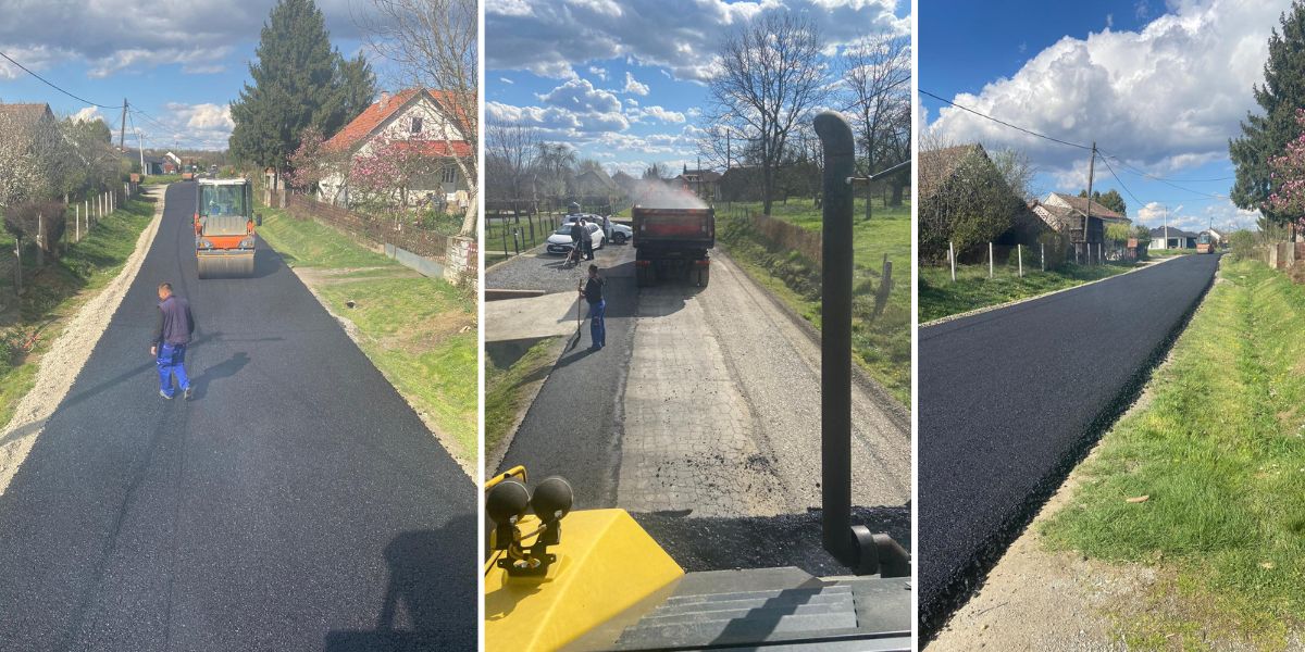 [FOTO] Krenulo asfaltiranje 2.5 km ceste u Gornjim Plavnicama: 'To je još jedna suradnja Grada i Vodnih usluga'