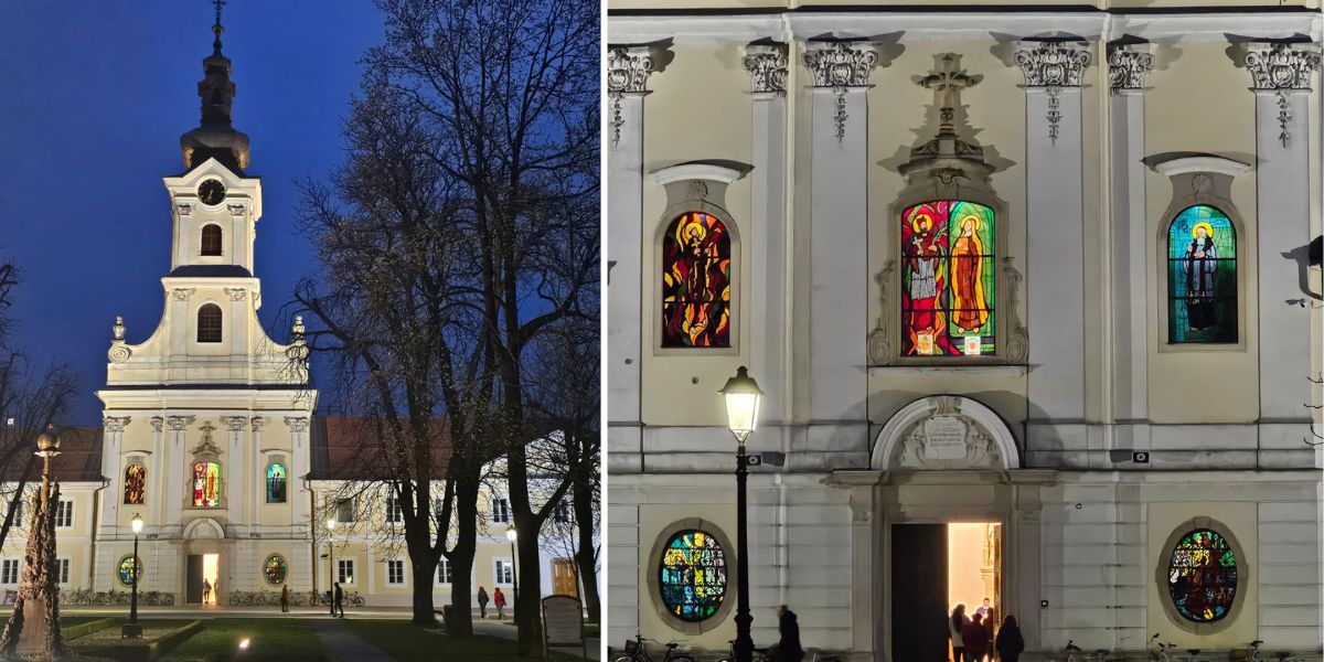 [FOTO] Na Katedrali svete Terezije Avilske postavljeni novi vitraji. Kako vam se čine?