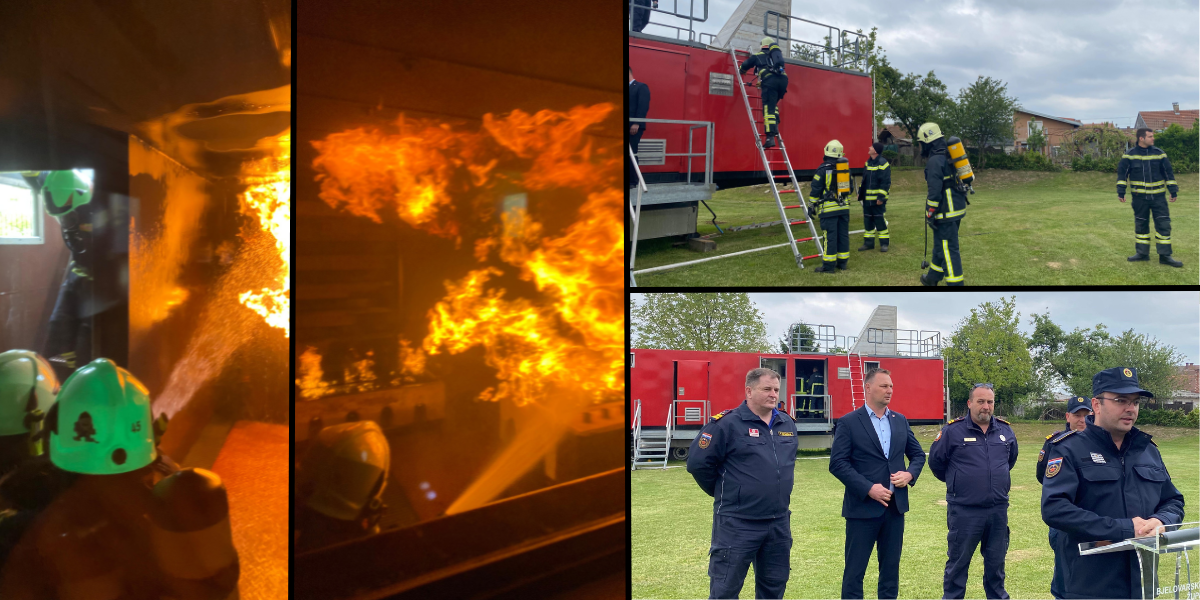 [FOTO/VIDEO] Županijski vatrogasci do lipnja vještine bruse na simulatoru plamenih udara!