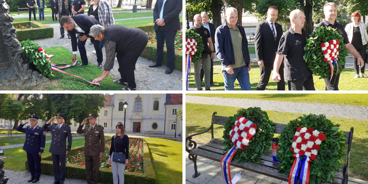 [FOTO] Branitelji, policija, Grad i Županija položili vijence