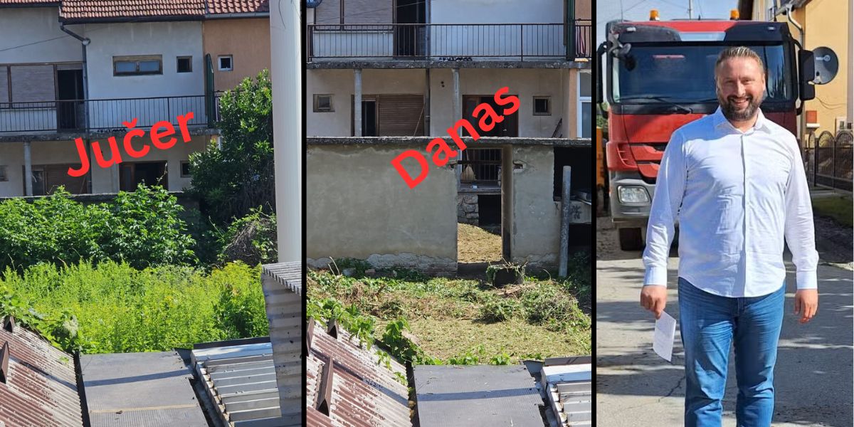 Rat protiv zapuštenih parcela u centru grada pokazuje rezultate. Jutros hitno očišćeno još jedno dvorište...
