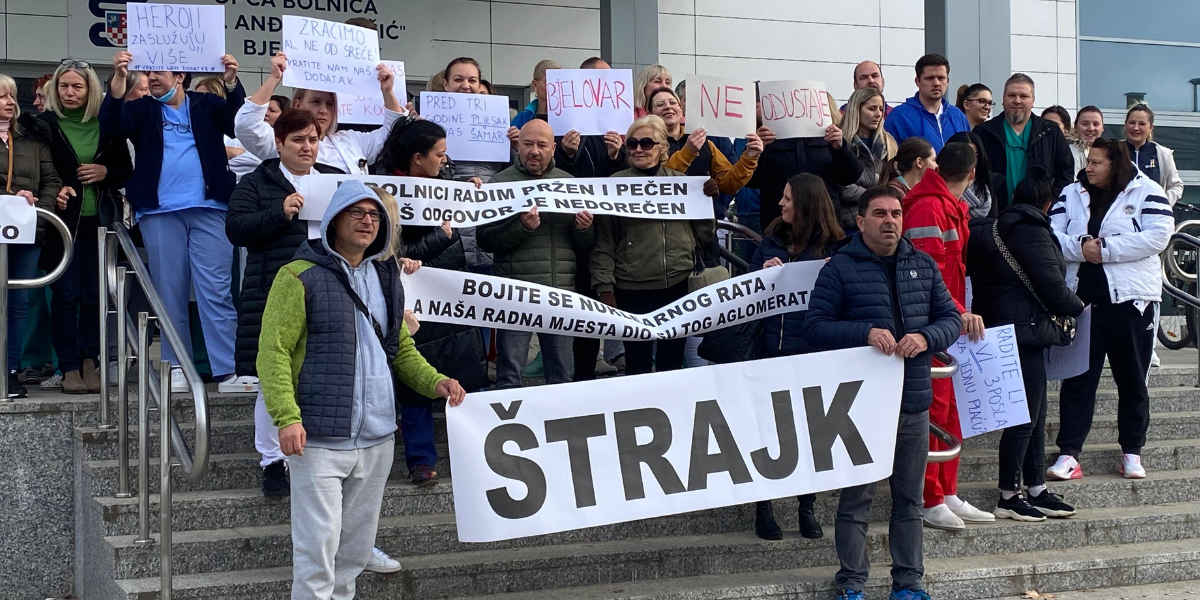 Zdravstveni radnici obustavili rad i u Bjelovaru: Doznajemo gdje se sve štrajka