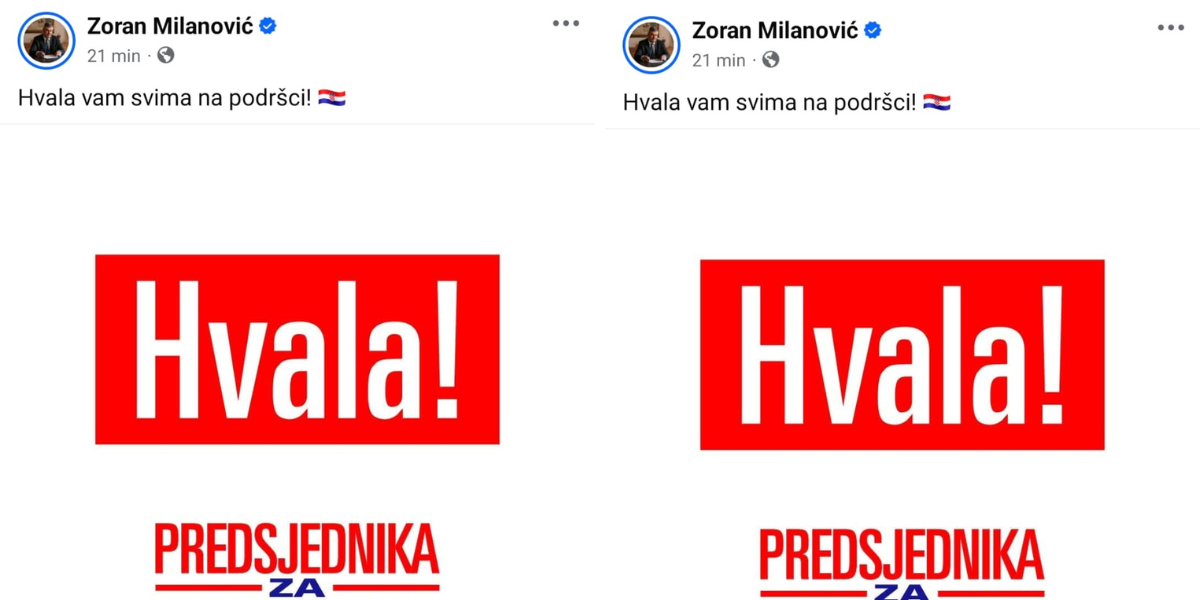 Milanović očito već proglasio pobjedu i zahvalio biračima
