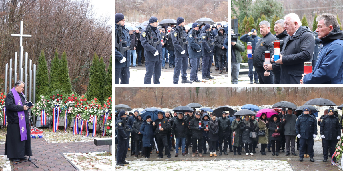 [FOTO] Sjećanje na poginule hrvatske branitelje kod Brusničkog mosta