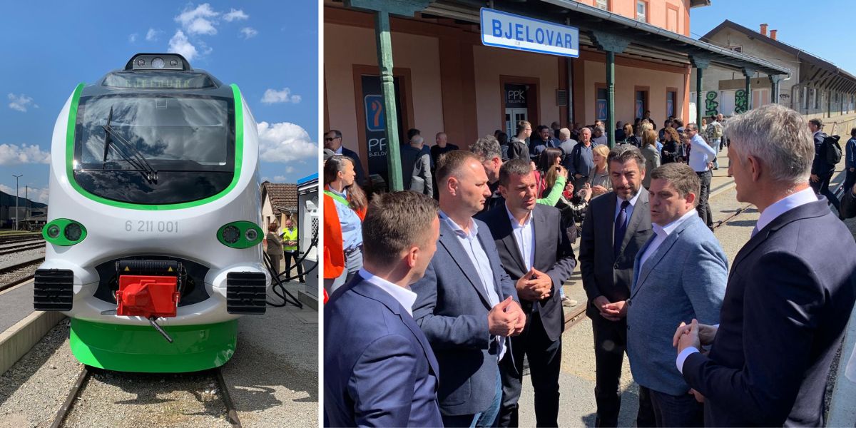 [FOTO/VIDEO] Svi su napeto čekali hoće li prvi elektrobaterijski vlak u Hrvatskoj kasniti u dolasku