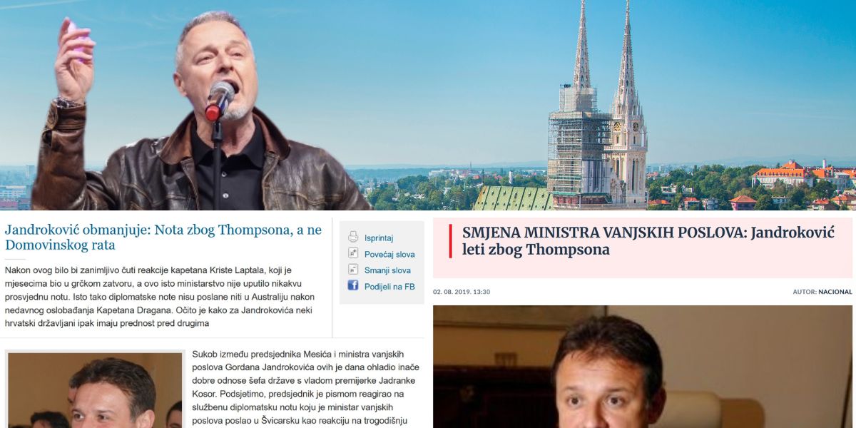 Razapinjali su ga kada je branio prava hrvatskog građanina Thompsona, a danas mu plješću dok ga citira