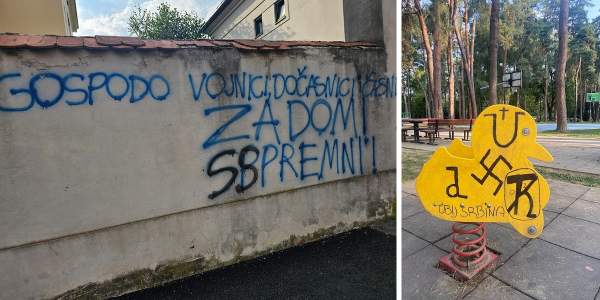 Novi val vandalskih ispada: Grad ponovno osvanuo uneređen nacističkim i ustaškim simbolima