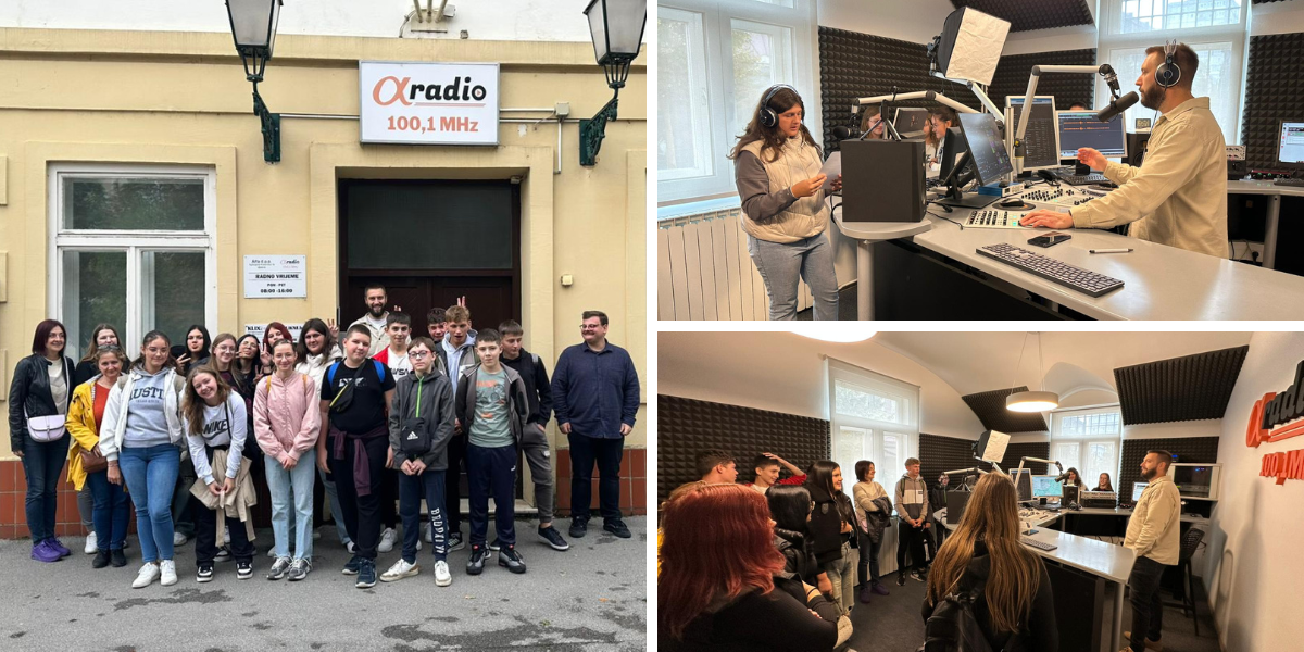 [FOTO] Stjecanje novih iskustava: Osnovnoškolci zavirili u svijet radija, evo što su novo naučili