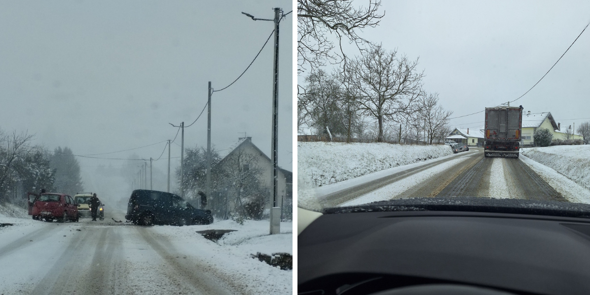 Snijeg izazvao kaos u prometu i kumovao prometnim nesrećama