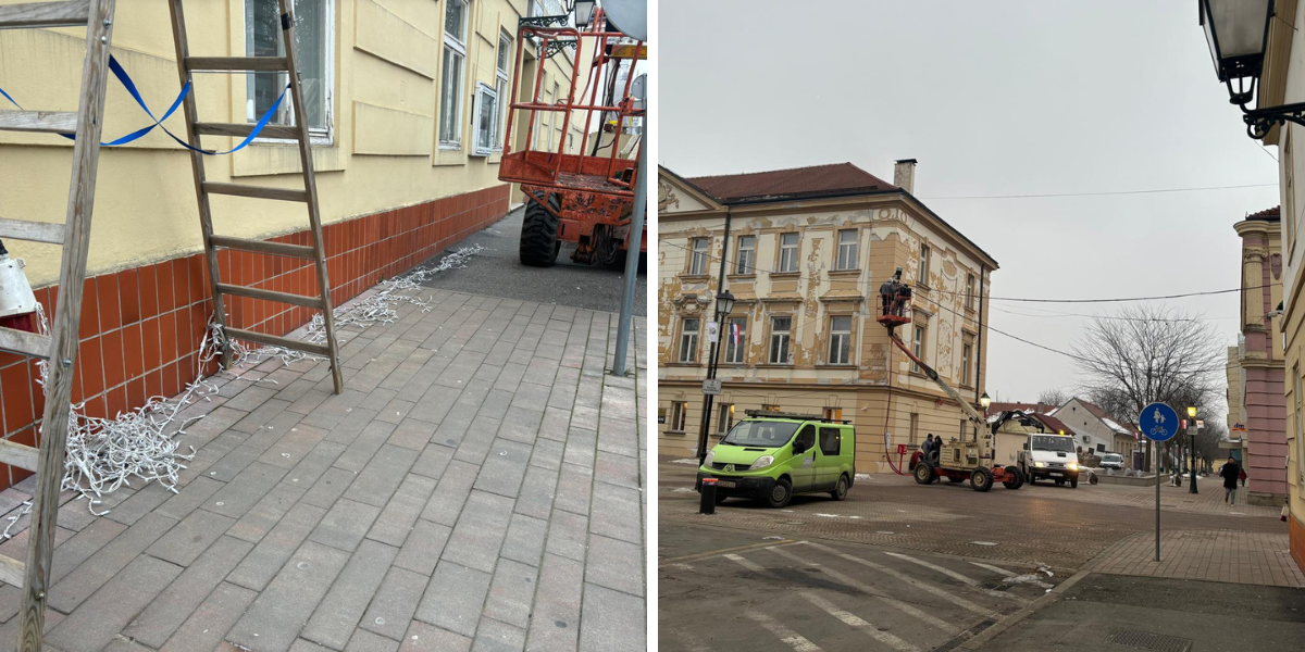 Posljednji pozdrav Božiću: Lampice polako nestaju iz centra grada
