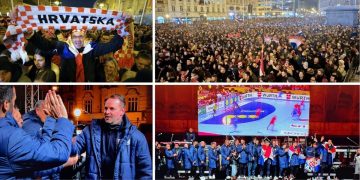 Vatreno u srcu metropole: Brončani rukometaši feštaju na trgu, atmosfera je uzavrela, stigao i Thompson