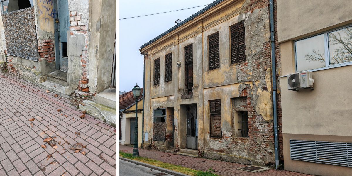 Nevrijeme otkrilo ruglo u srcu Bjelovara: fasada pada na pločnik, iako je obnovu moguće sufinancirati