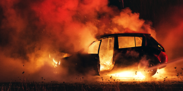 Dramatično poslijepodne: Automobil se samozapalio, vatra krenula prema sjeniku