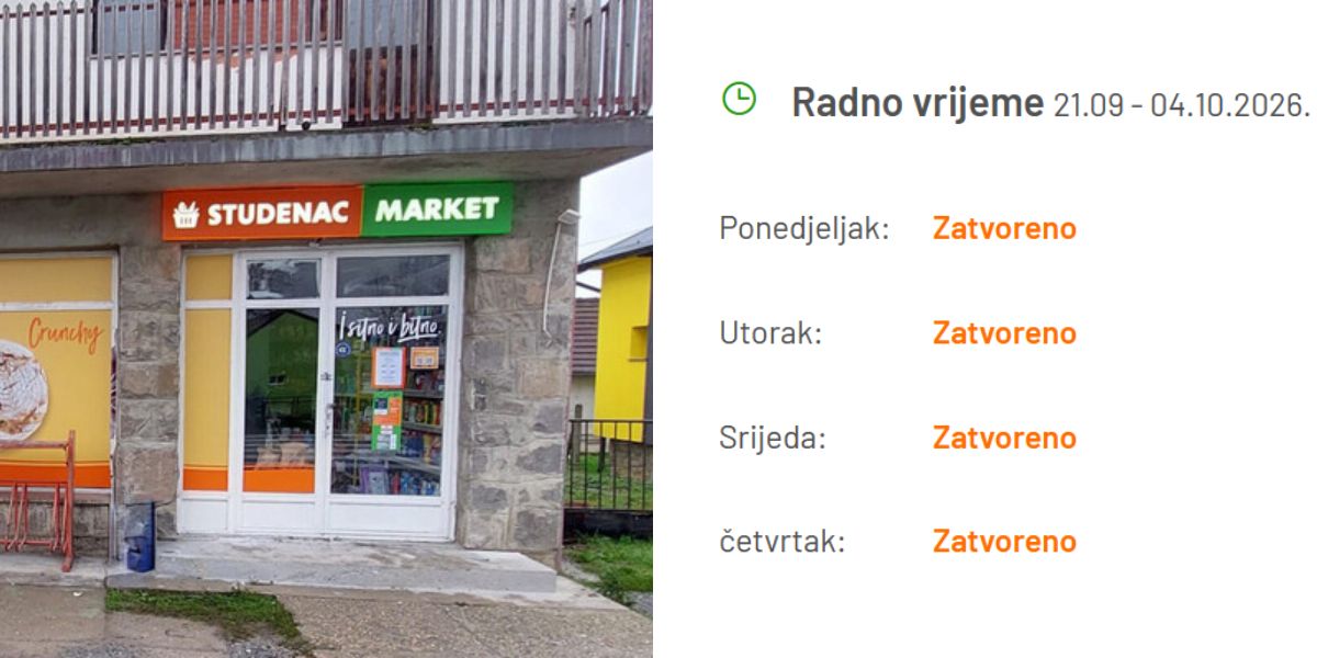 Je li već počelo? Iznajmljuje se bivša trgovina Studenca u Bjelovaru